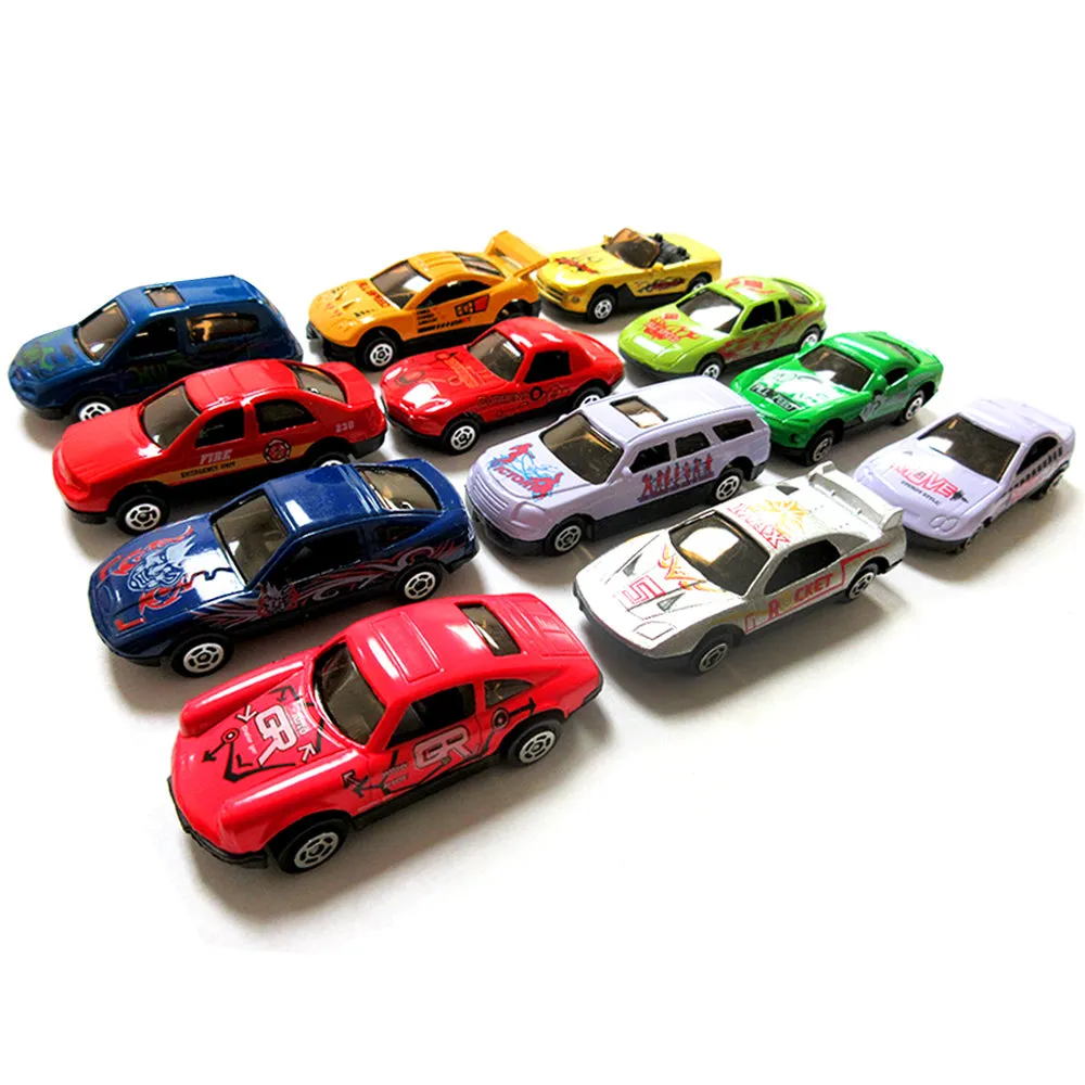 12pc Toy Cars Top Speed Diecast Metal Model Vehicle Collectible Assorted Boy Kid
