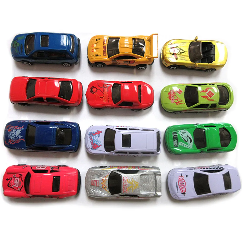 12pc Toy Cars Top Speed Diecast Metal Model Vehicle Collectible Assorted Boy Kid