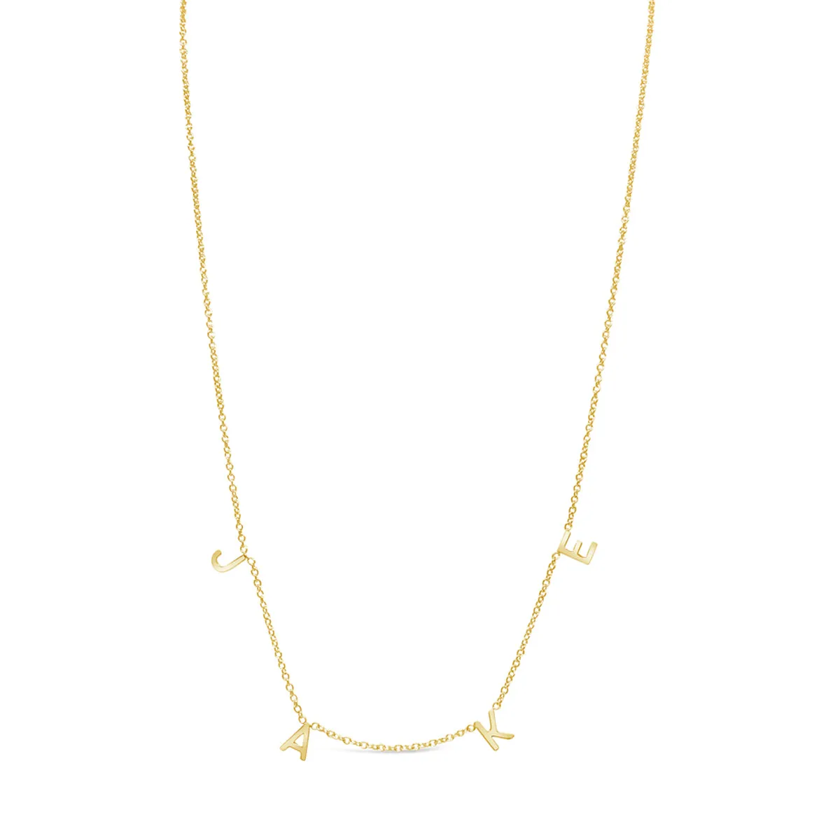 14 Karat Gold Centered Initial Necklace