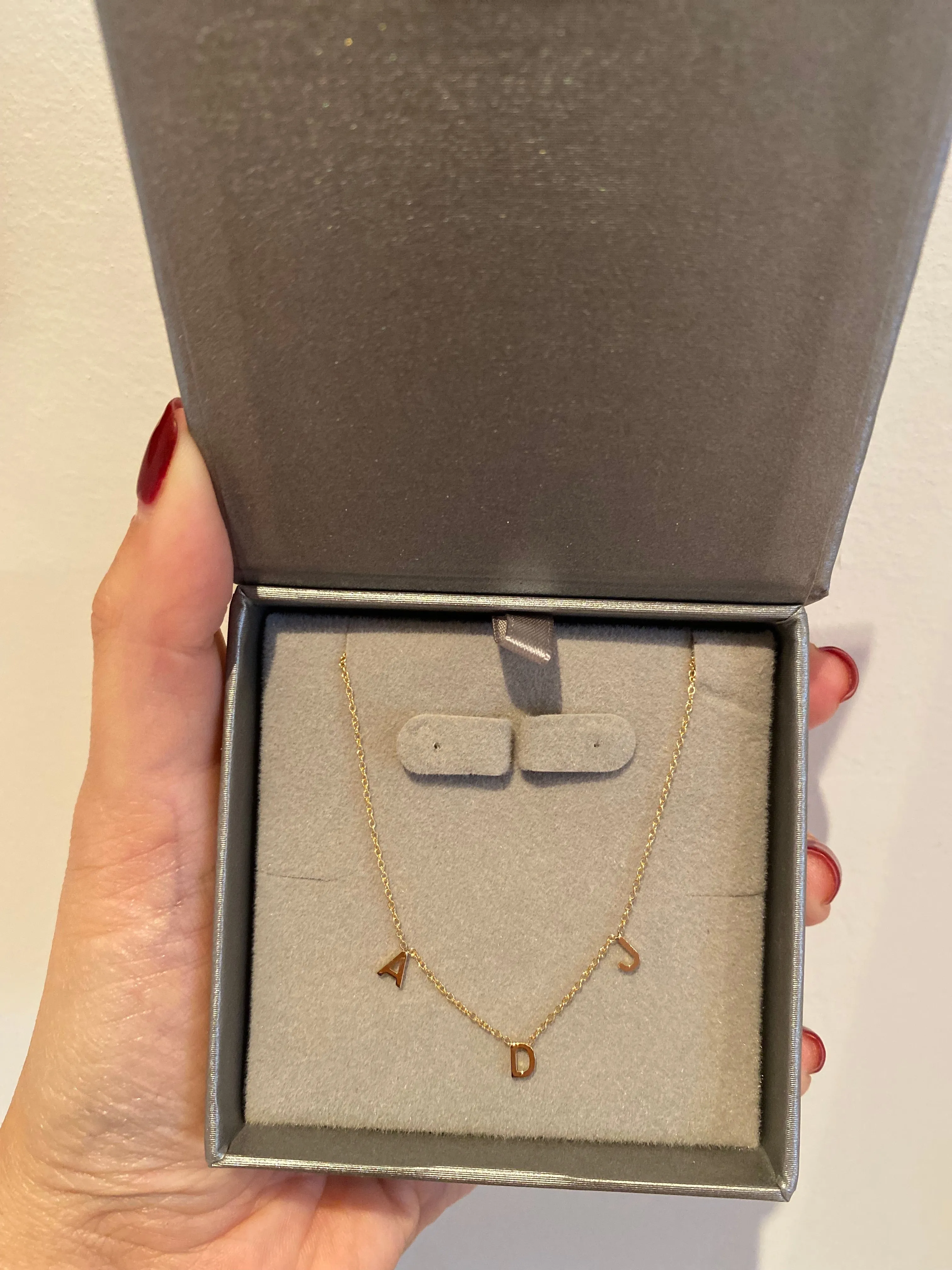 14 Karat Gold Centered Initial Necklace