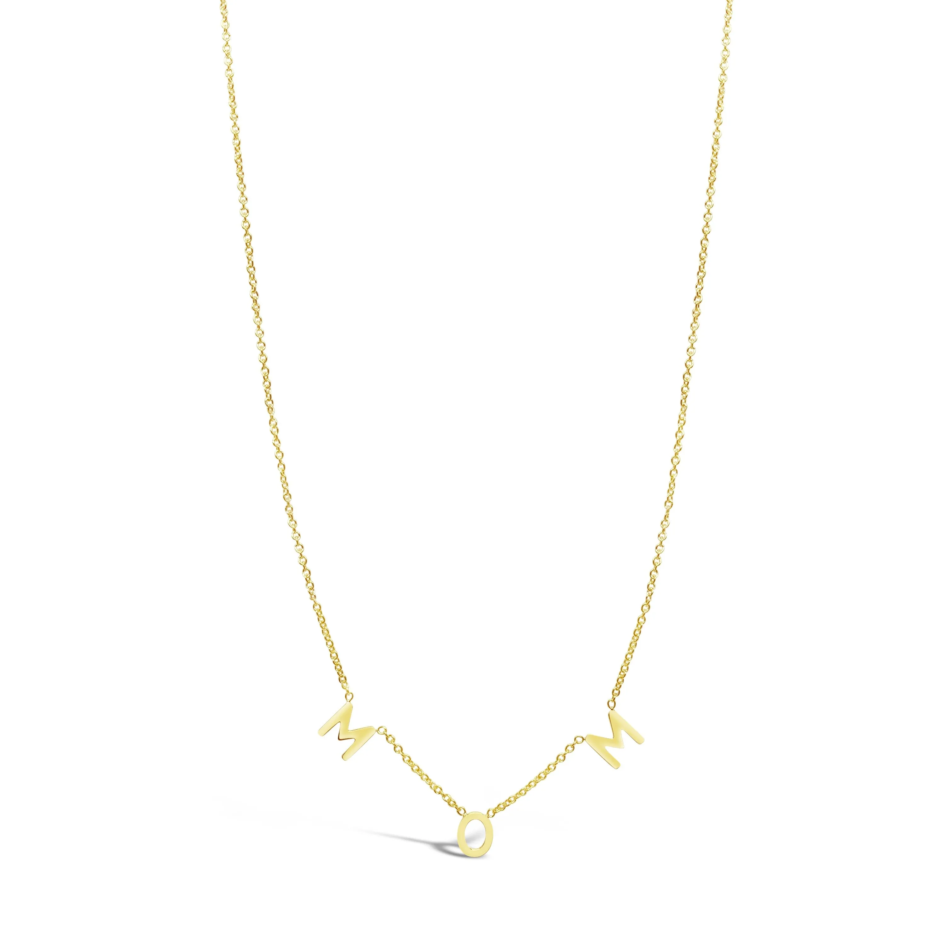14 Karat Gold Centered Initial Necklace