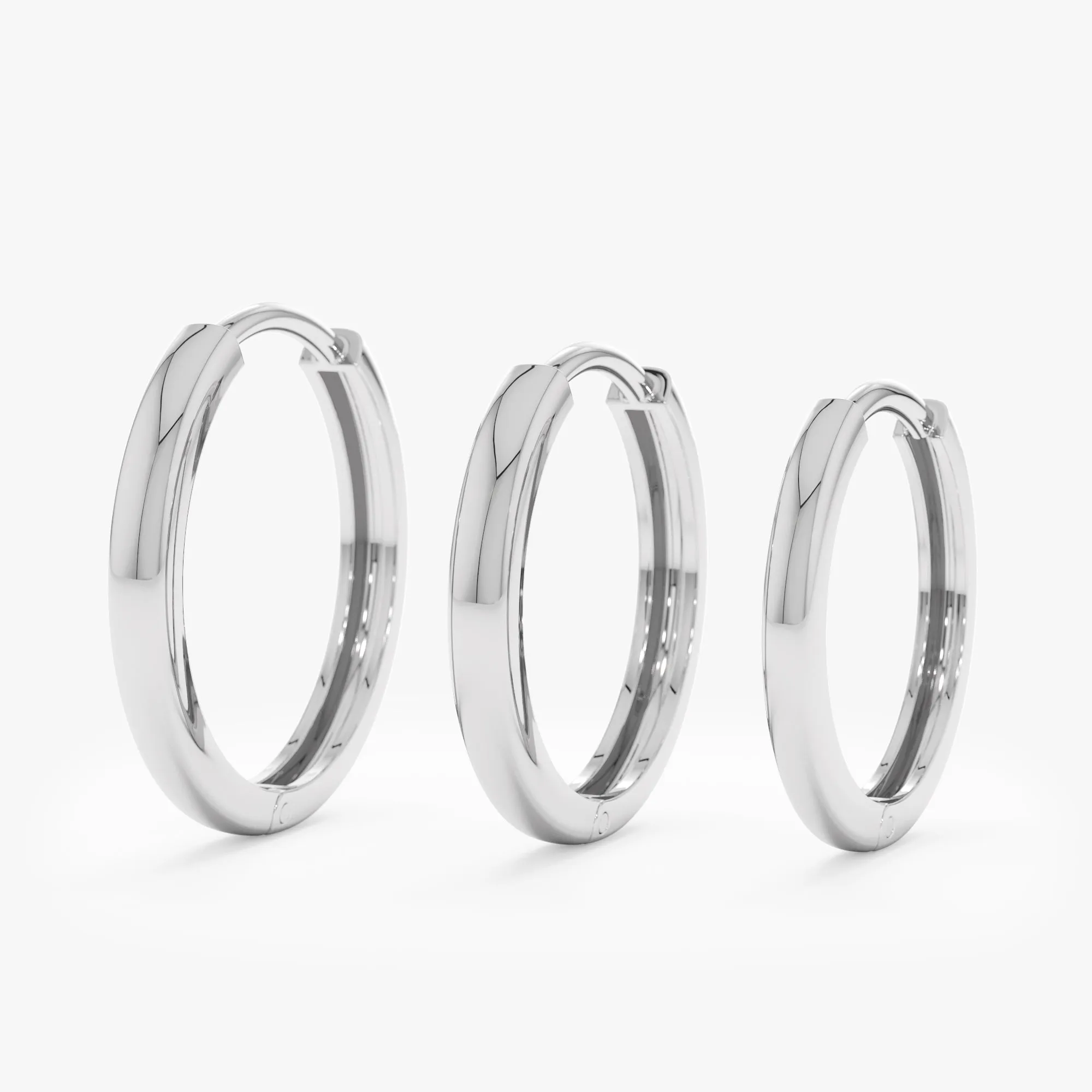 14k Solid Gold Hoop Earrings, Brianna