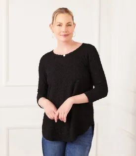 3/4 Sleeve Shirttail Top