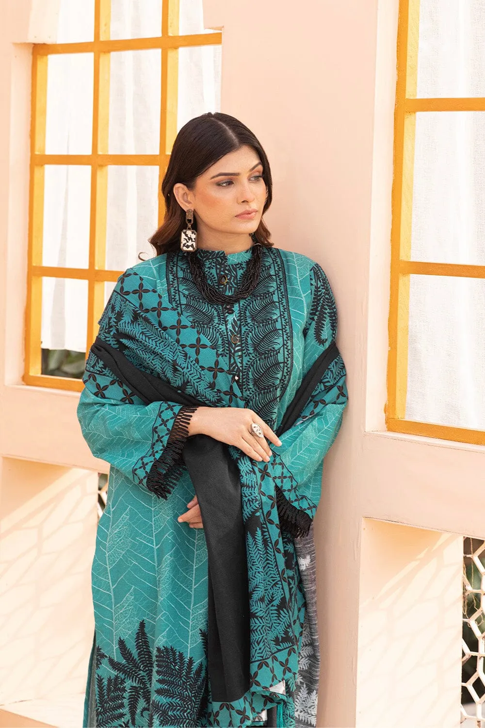 3PC Unstitched Khaddar Suit KKHE-2262