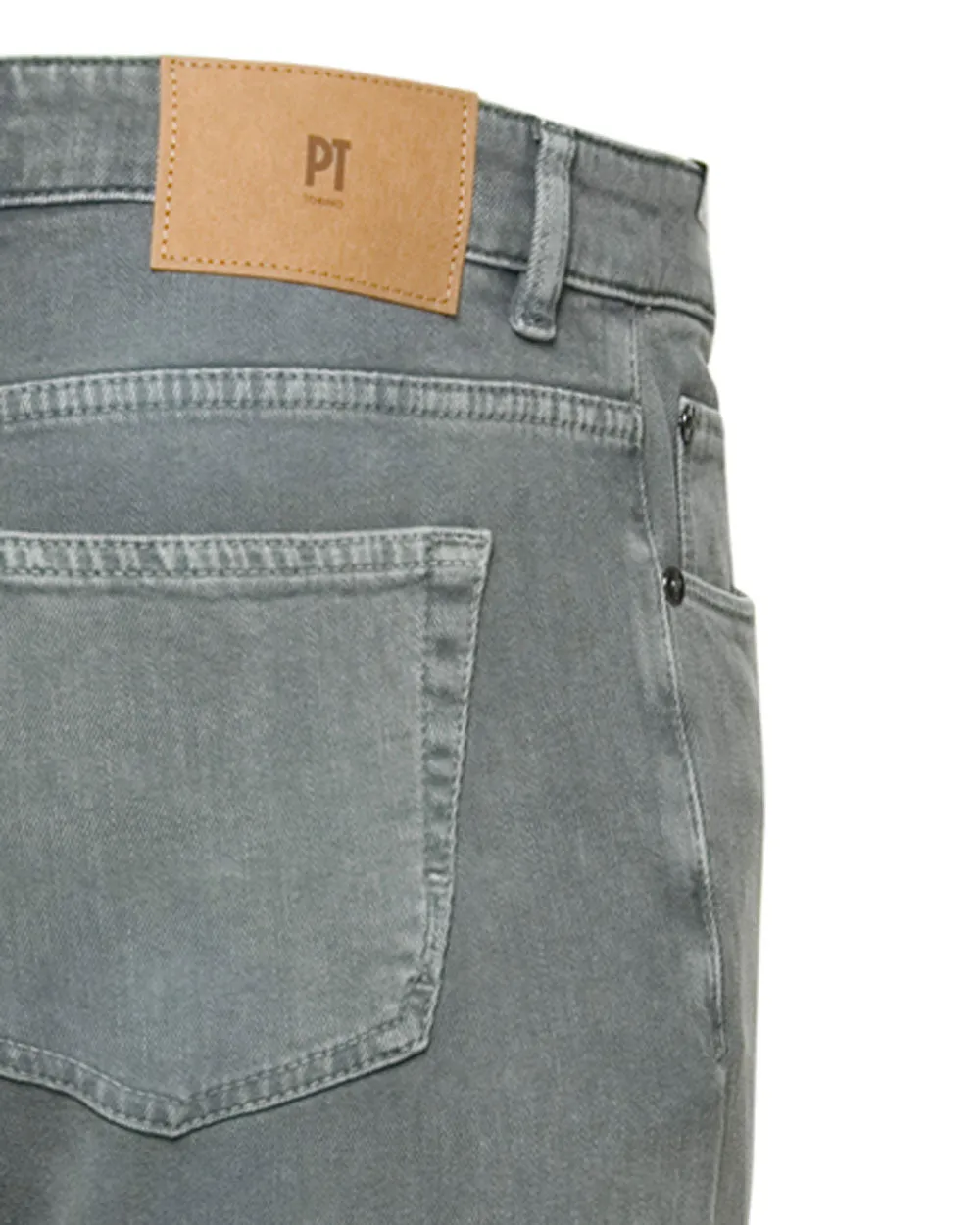 5 Pocket Cotton Denim in Blue Grey