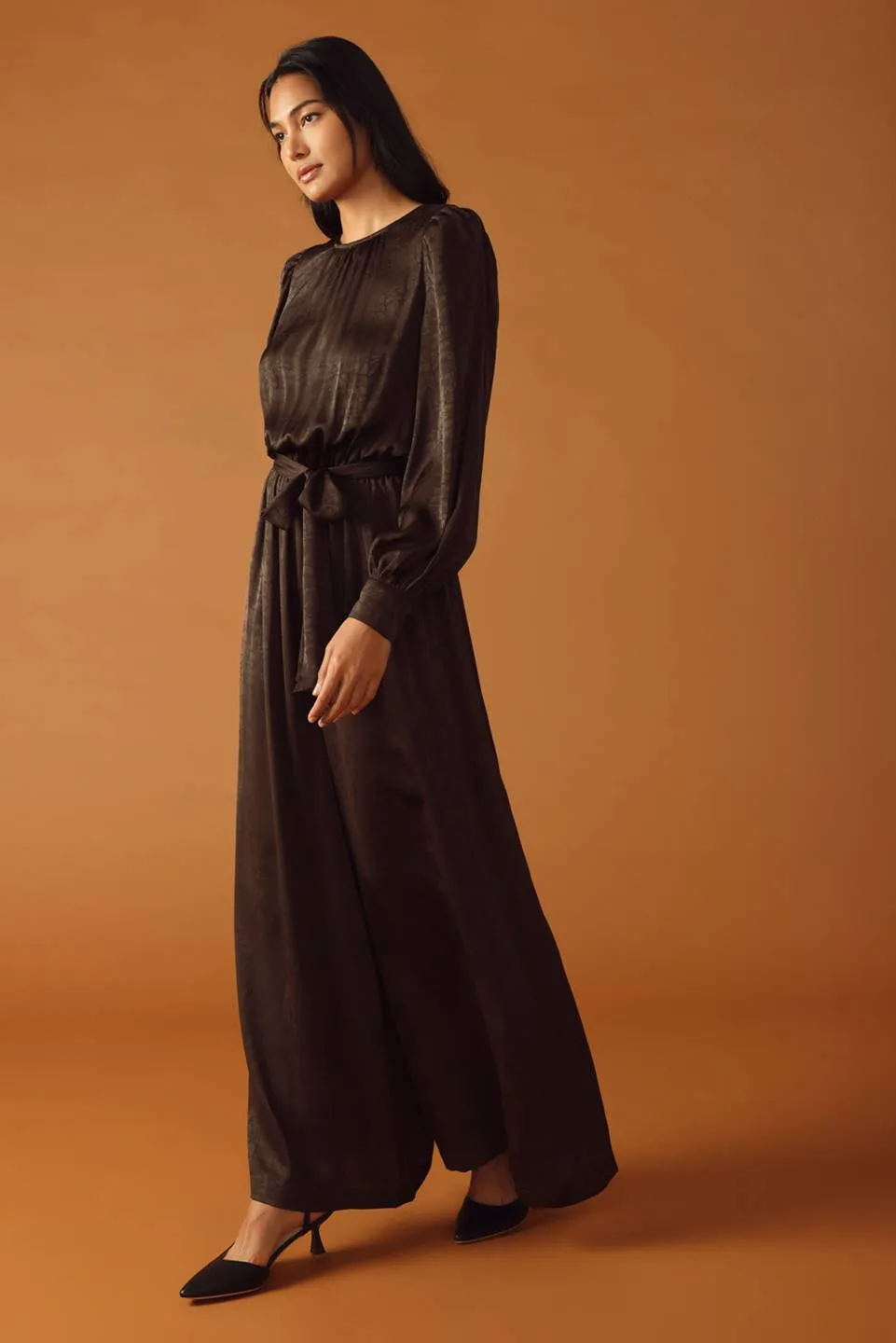 ANGEL EYES BROWN WOVEN JUMPSUIT