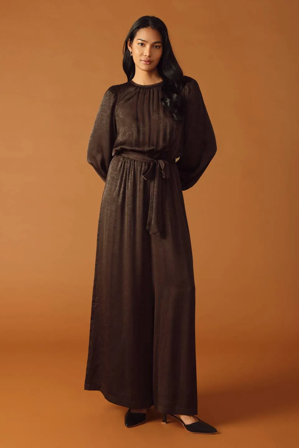 ANGEL EYES BROWN WOVEN JUMPSUIT