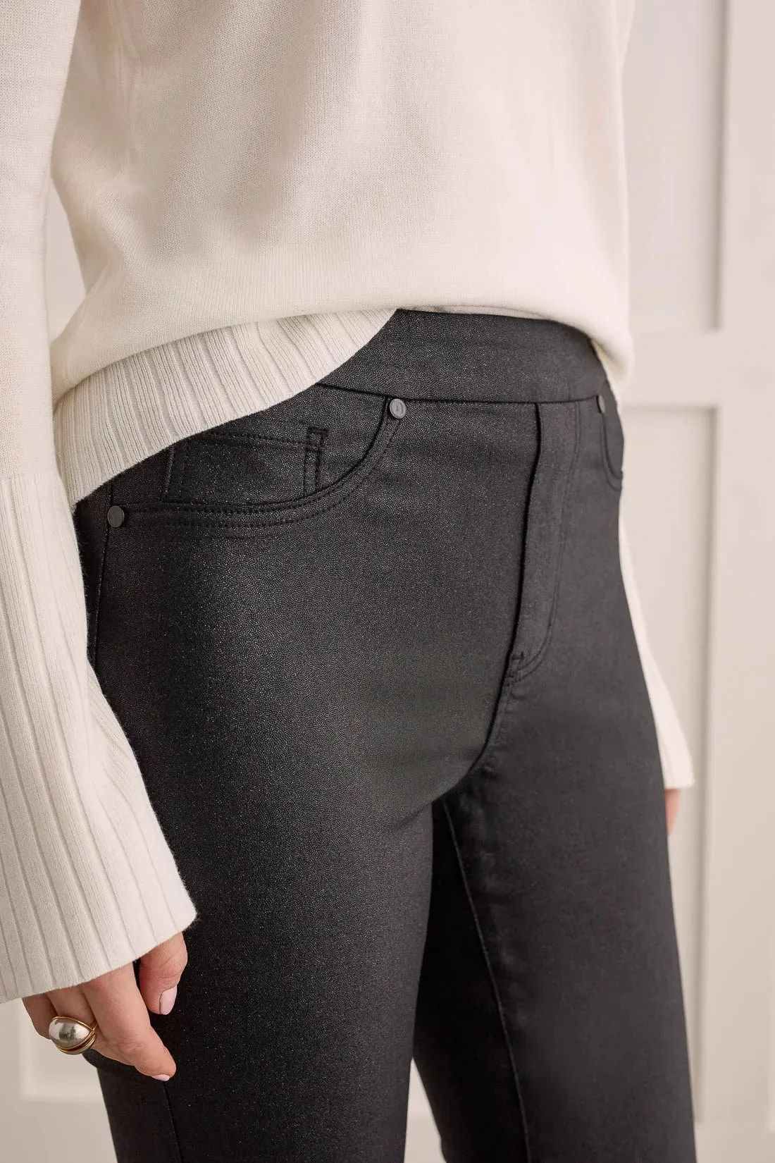 Audrey Glitz Pull-On Skinny Pant