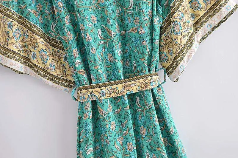 Babylon Green Boho Kimono