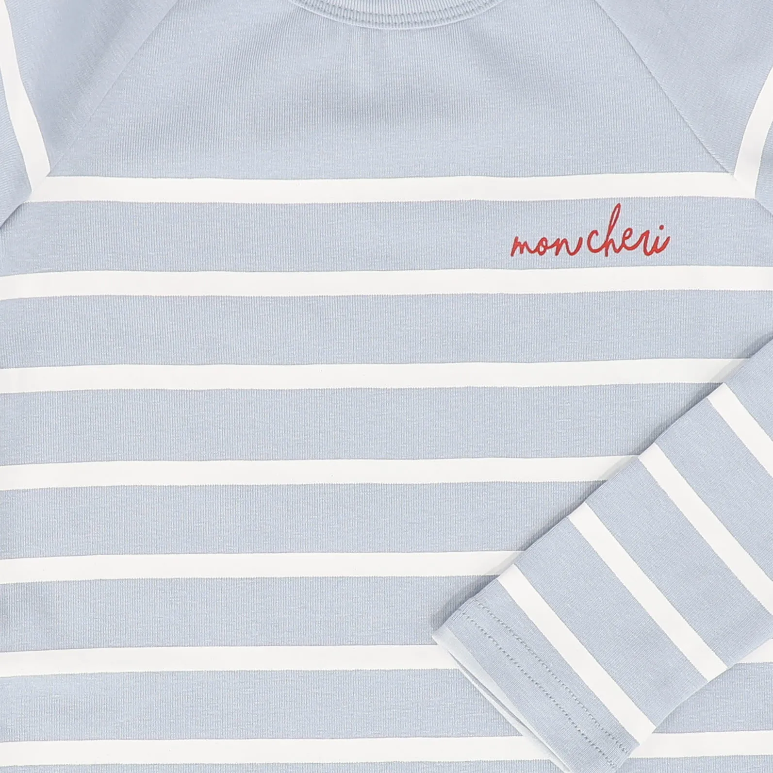 BAMBOO LIGHT BLUE STRIPED LS TEE [FINAL SALE]