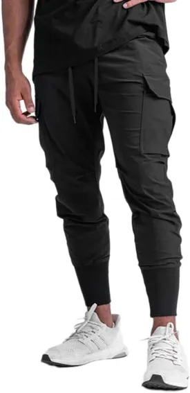 Banana Bucket Mens Casual Jogger Elastic Waist Pants Lightweight Sweatpant Athletic Cargo Pants with Multi Pockets
