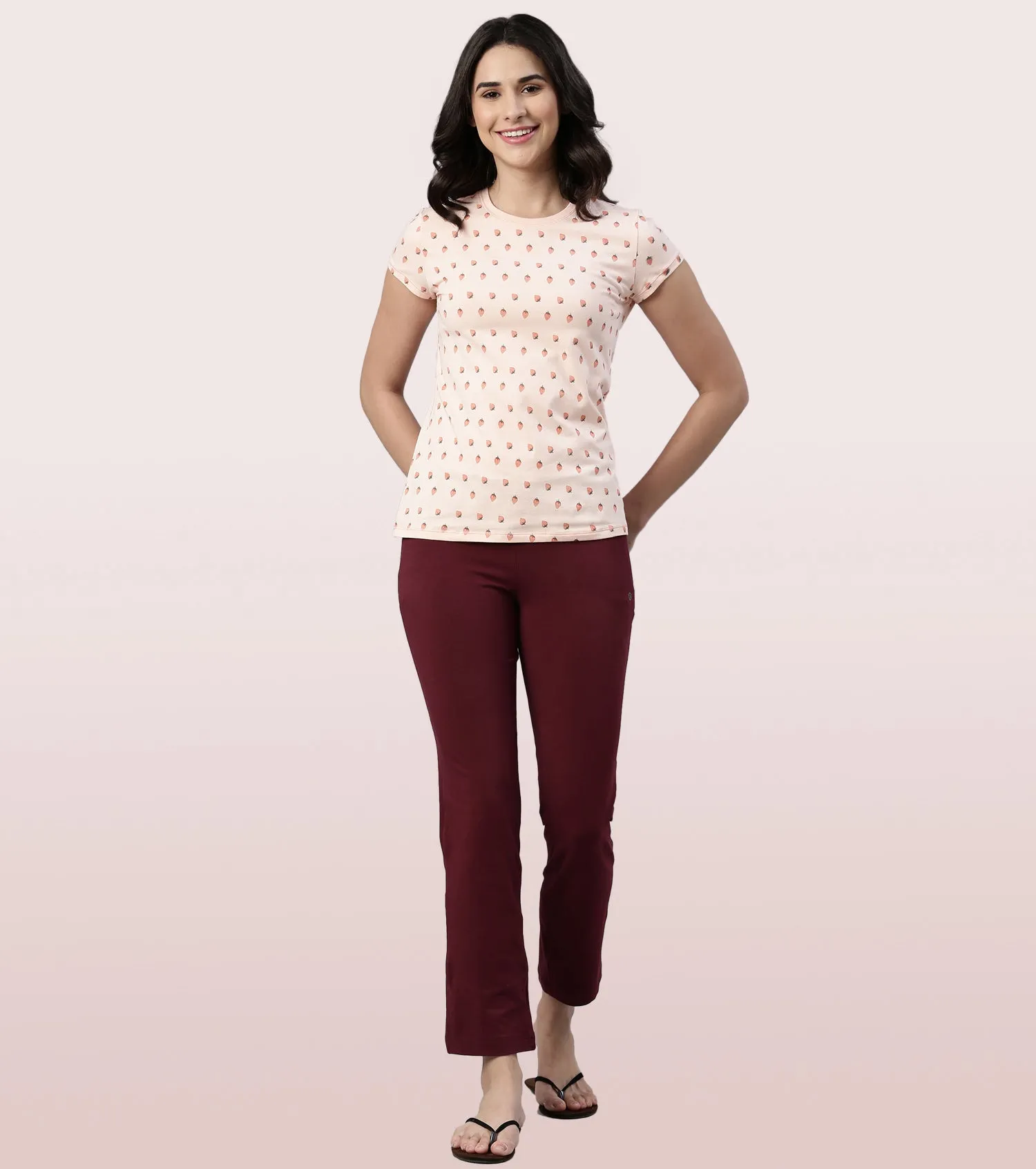 Basic Crew Tee – Printed | Short Sleeve Crew Neck Stretch Cotton Tee
