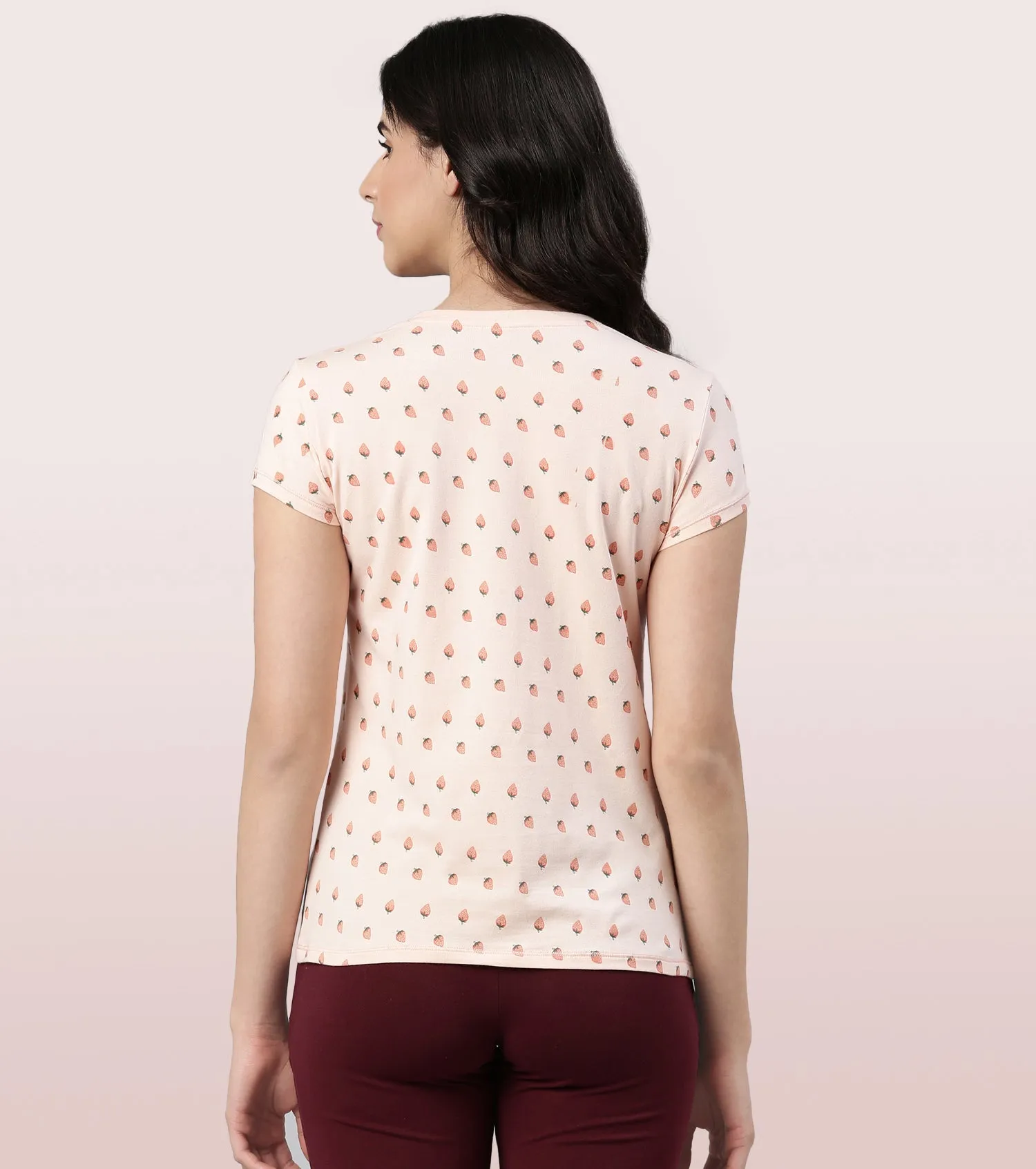Basic Crew Tee – Printed | Short Sleeve Crew Neck Stretch Cotton Tee