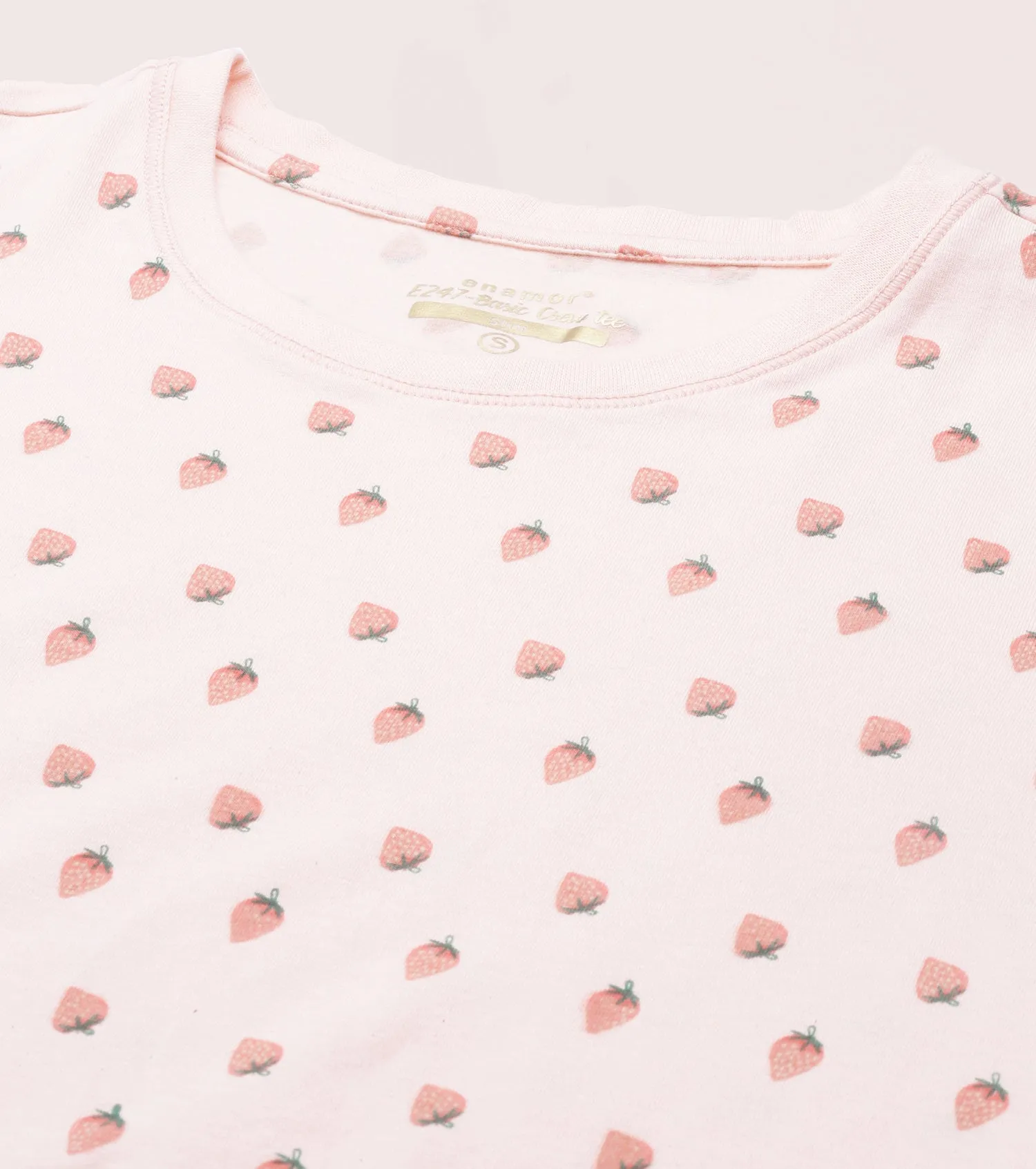 Basic Crew Tee – Printed | Short Sleeve Crew Neck Stretch Cotton Tee