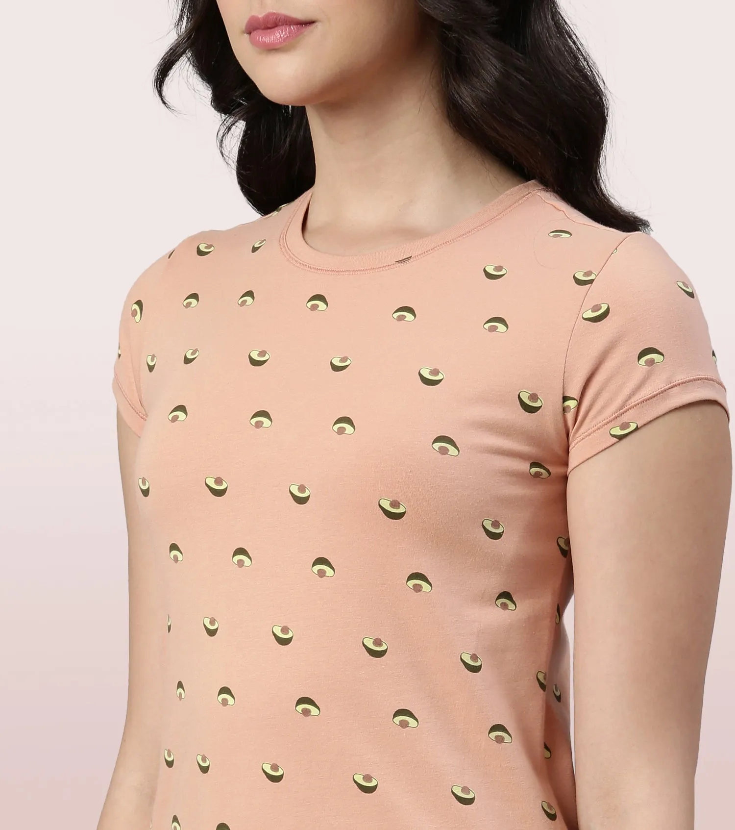 Basic Crew Tee – Printed | Short Sleeve Crew Neck Stretch Cotton Tee
