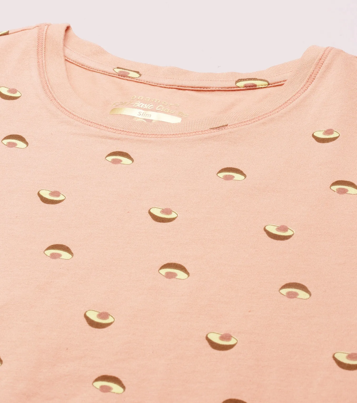 Basic Crew Tee – Printed | Short Sleeve Crew Neck Stretch Cotton Tee