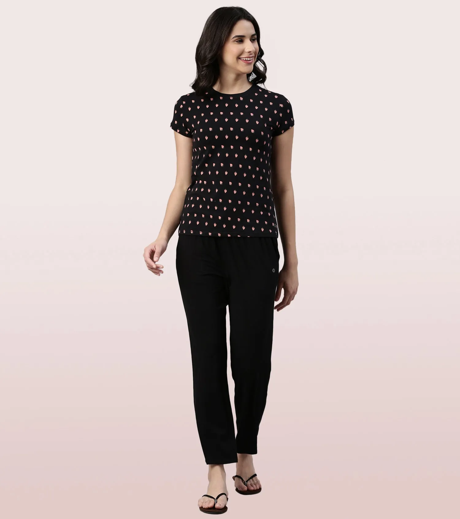 Basic Crew Tee – Printed | Short Sleeve Crew Neck Stretch Cotton Tee