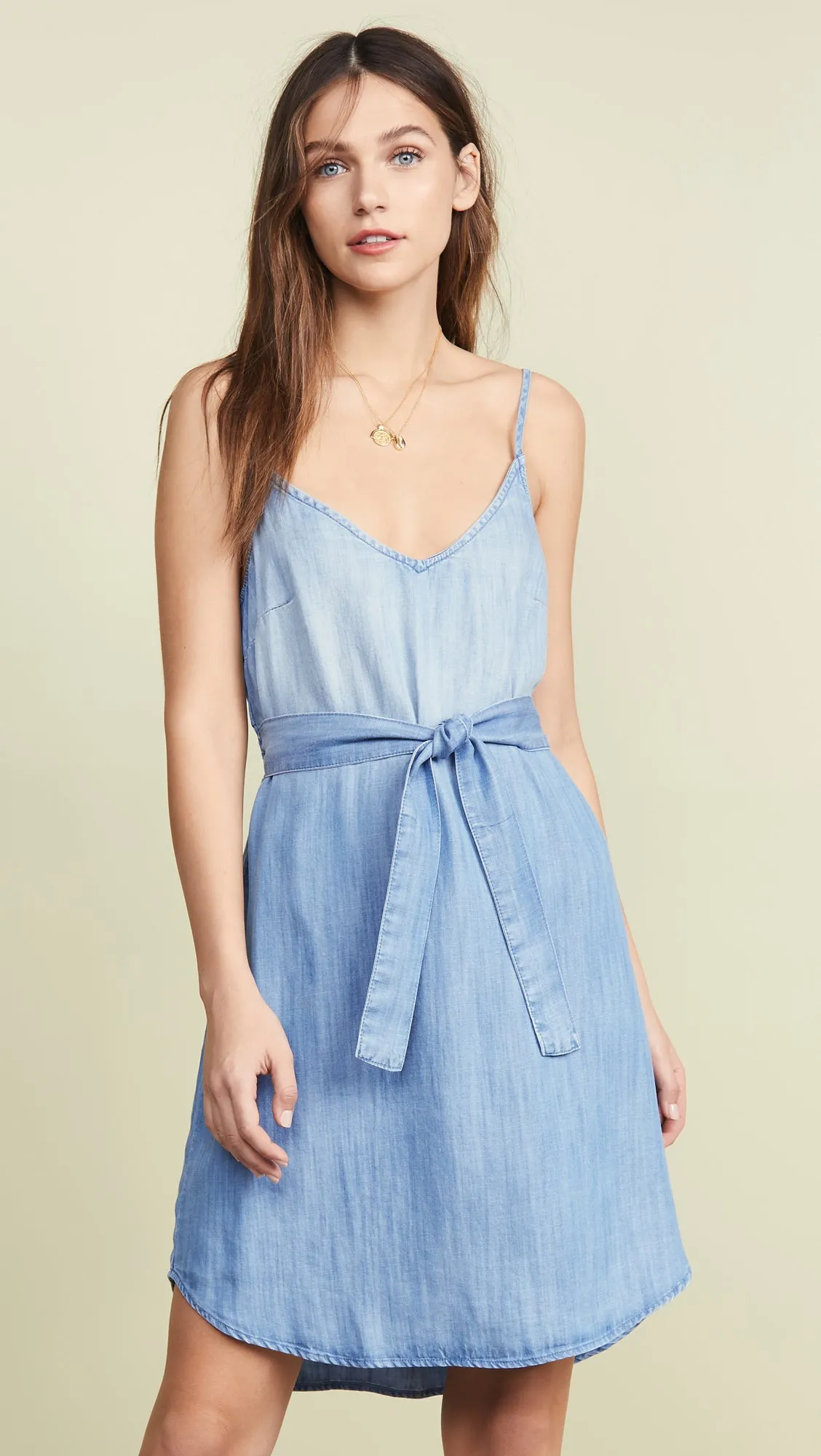 Bella Dahl Belted Smocked Back Dress Silverlake