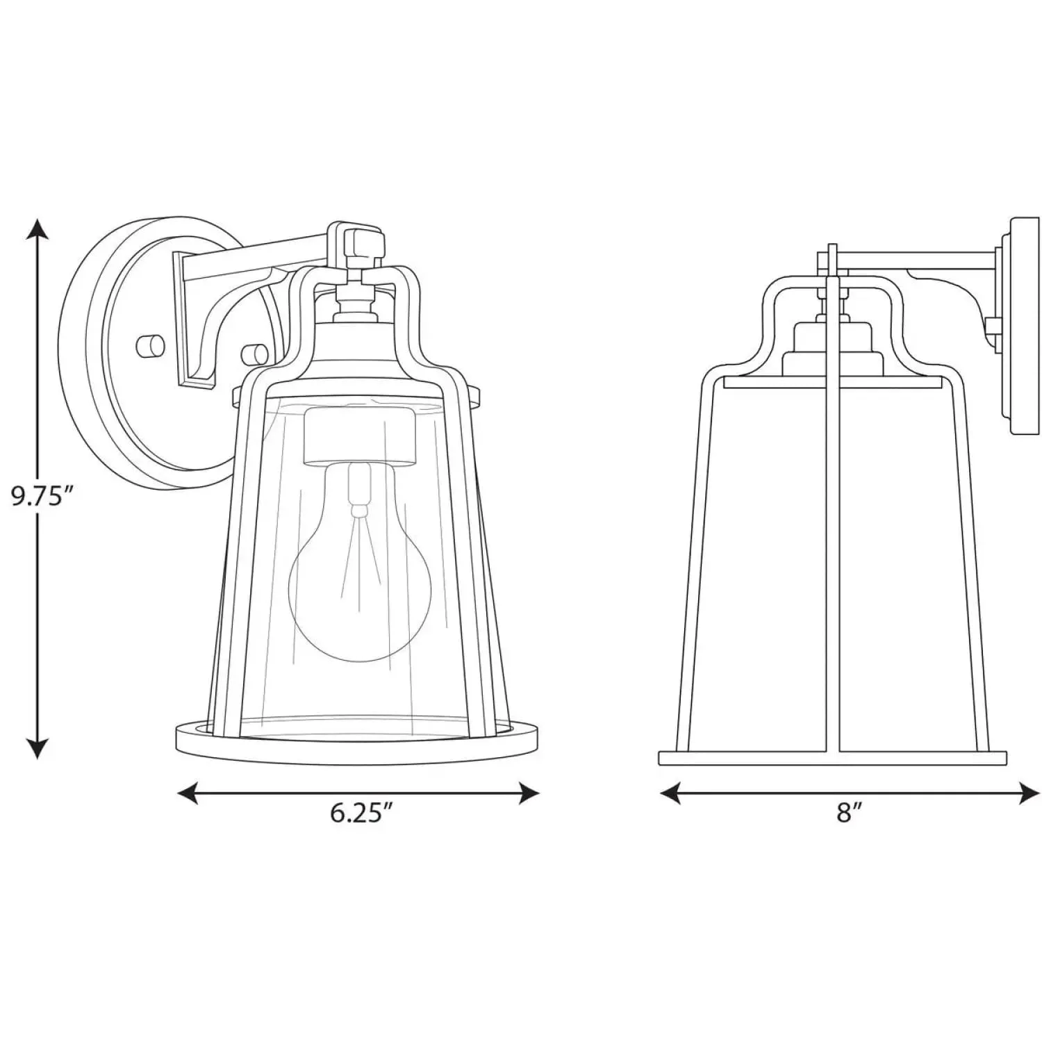 Benton Harbor Coastal Wall Lantern - Small 9.75"