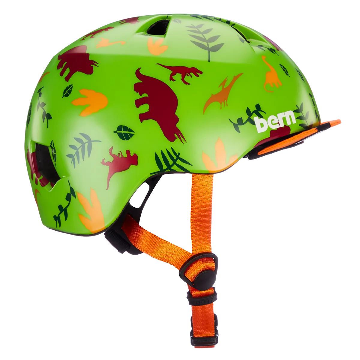 BERN - Tigre Satin Green Dino Kids Helmet