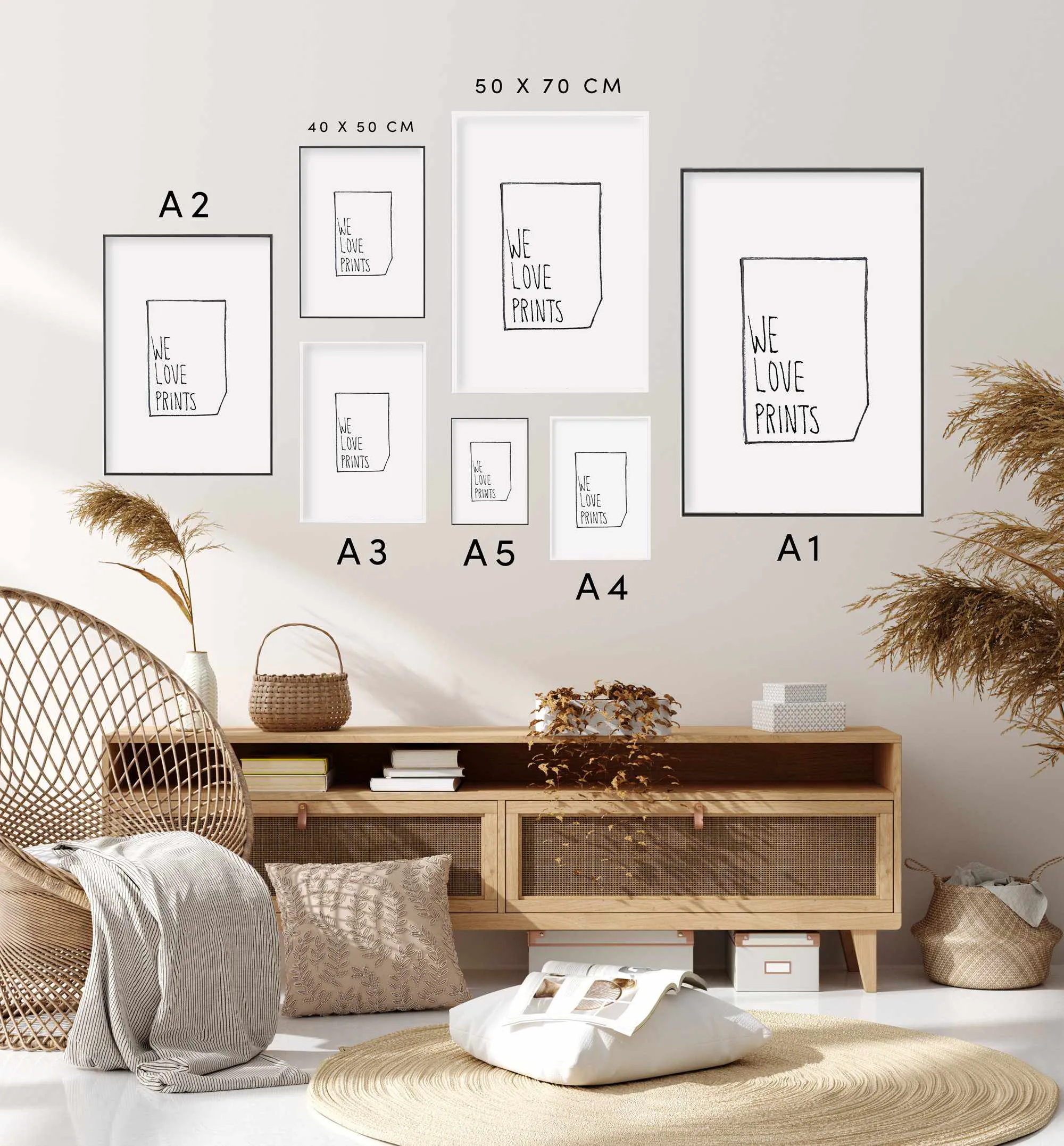 Black Card Wall Art Print