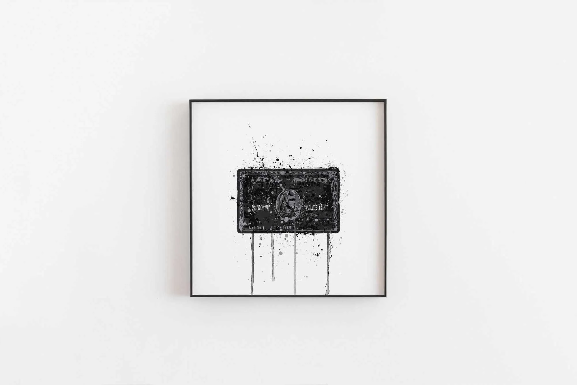 Black Card Wall Art Print