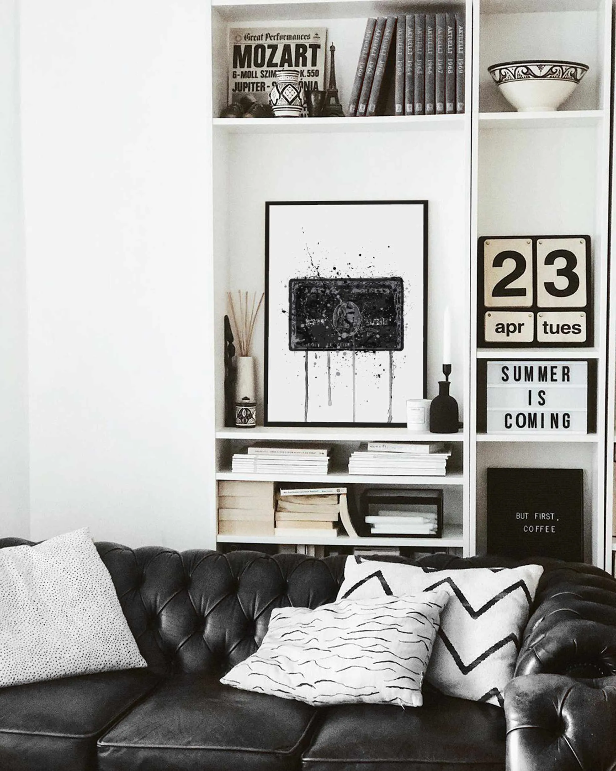 Black Card Wall Art Print