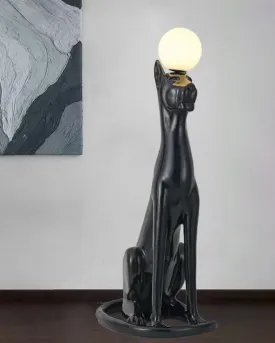 Black Leopard Novelty Floor Lamp
