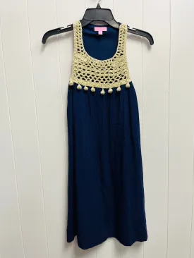 Blue & Gold Dress Casual Short Lilly Pulitzer, Size Xs