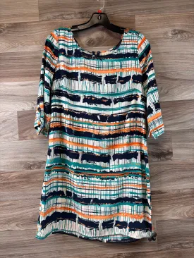 Blue & Orange Dress Casual Short Pink Owl, Size M