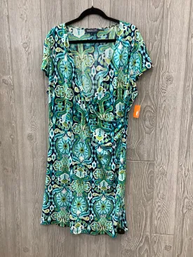 Blue Dress Casual Midi Jones New York, Size 3x