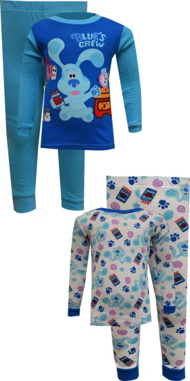 Blue's Clues Blue's Crew Cotton Toddler 4 Piece Pajamas