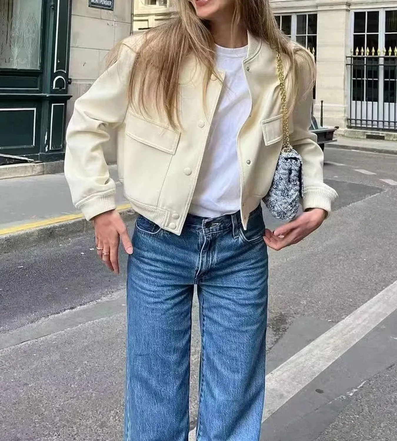 Bomber jacket Women Autumn Winter Cropped Jacket Black Brown Khaki Varsity Jacket Coat