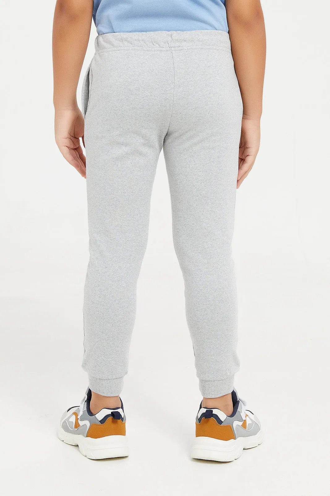 Boys Mint And Brown Jog Pants Set (Pack Of 2)