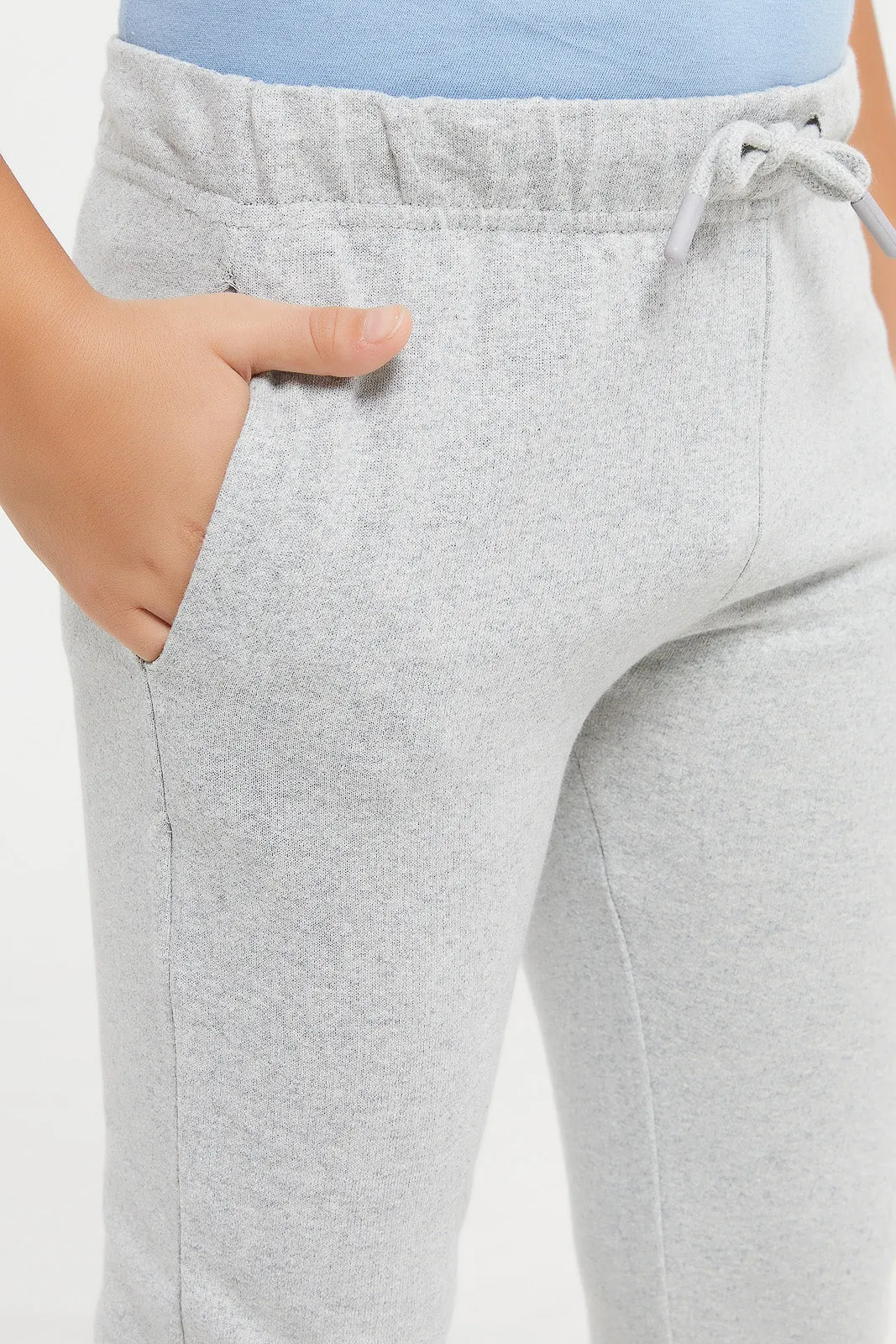Boys Mint And Brown Jog Pants Set (Pack Of 2)