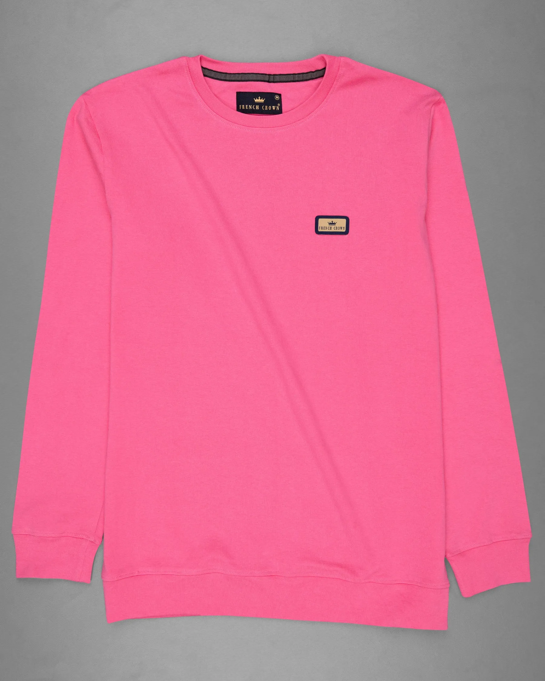 Brick Pink Full Sleeve Premium Cotton Jersey Sweatshirt