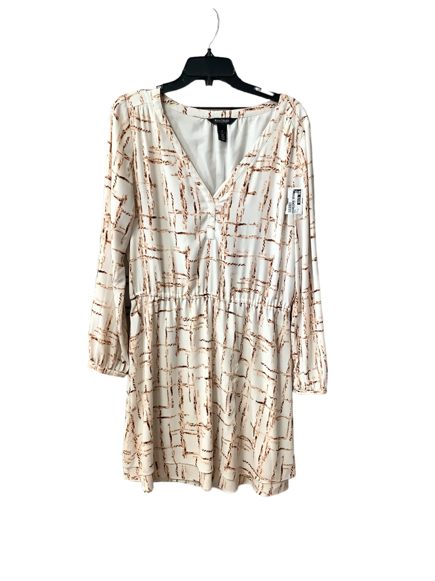 Brown Dress Casual Short White House Black Market, Size 10