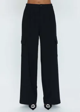 Brynn High Rise Relaxed Cargo - Black