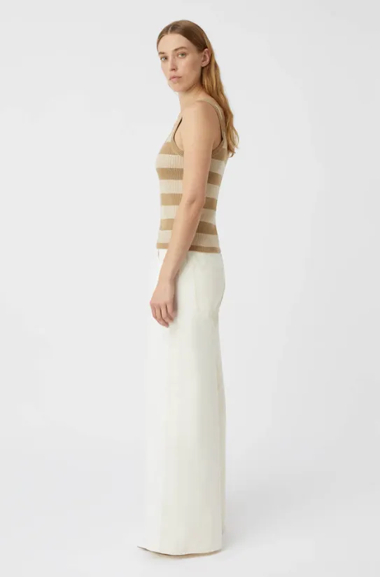 Camilla and Marc Umi Knit Tank - Tan and Cream