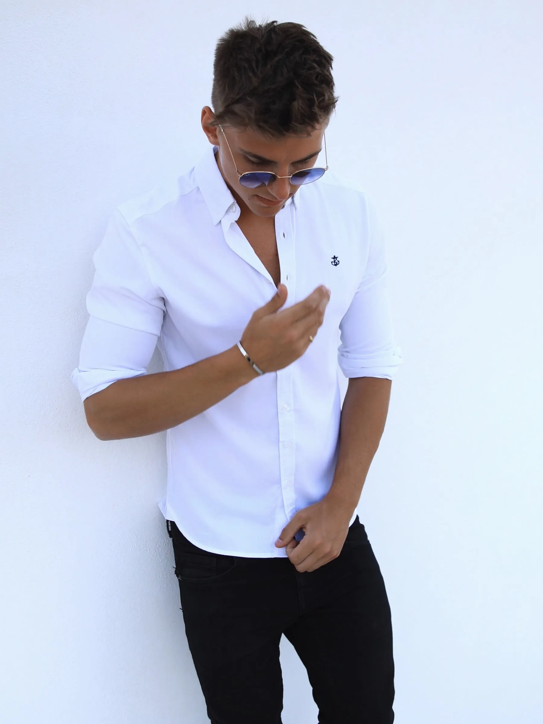Caspian Long Sleeve Shirt - White