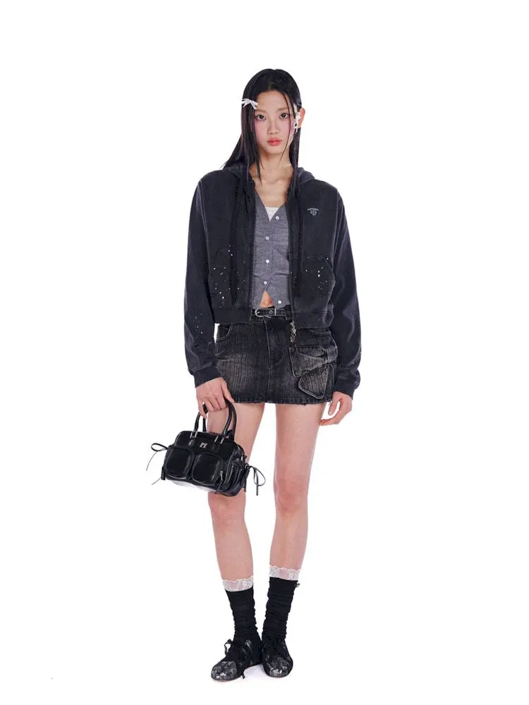 Casual V-neck short knitted cardigan【s0000008607】