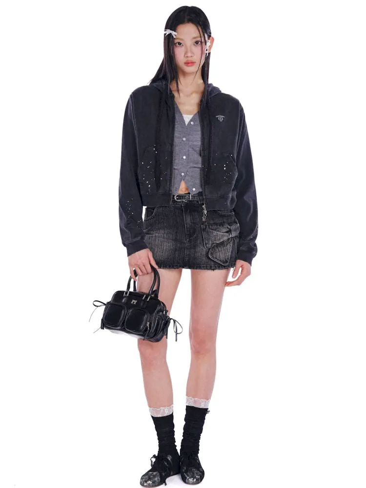 Casual V-neck short knitted cardigan【s0000008607】
