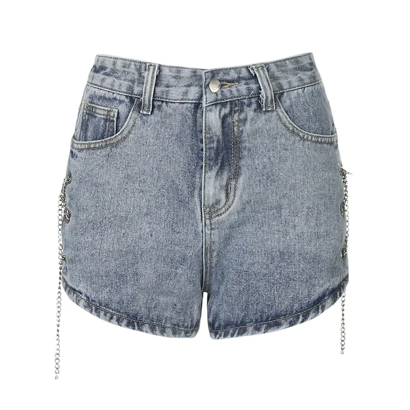 Chain cutout jeans KF81878