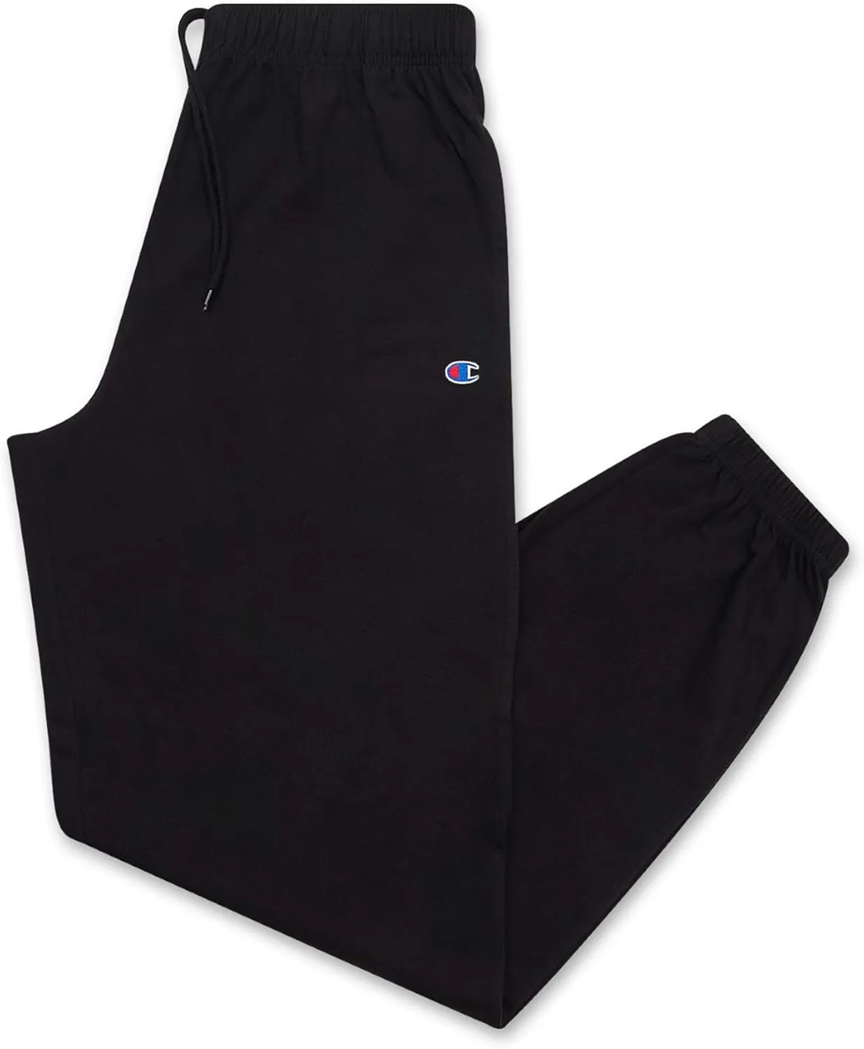 Champion Big and Tall Lightweight Sweatpants for Men - Jersey Cotton Jogger Pants Black