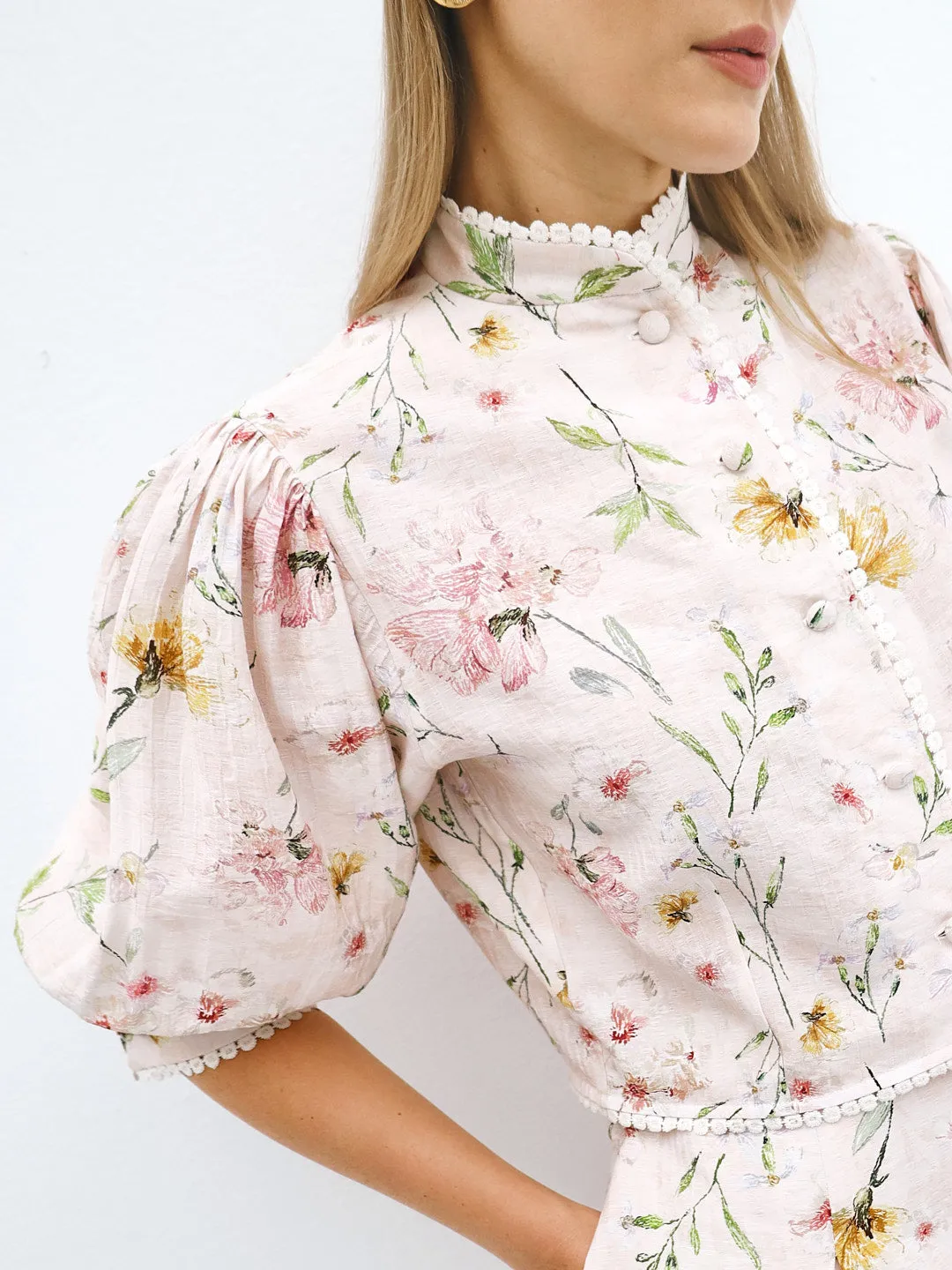 Chantelle Summer Garden Floral Blouse | Stone