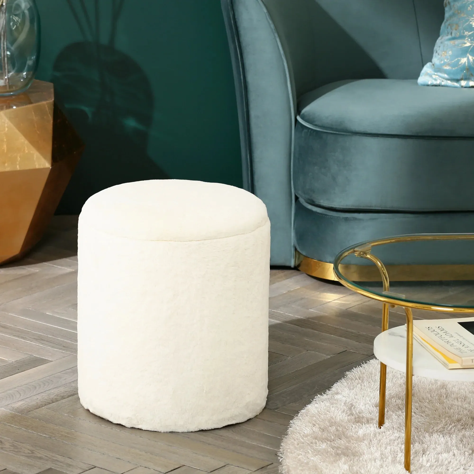 Chantilly Stool Gray (W350 × D350 × H410)