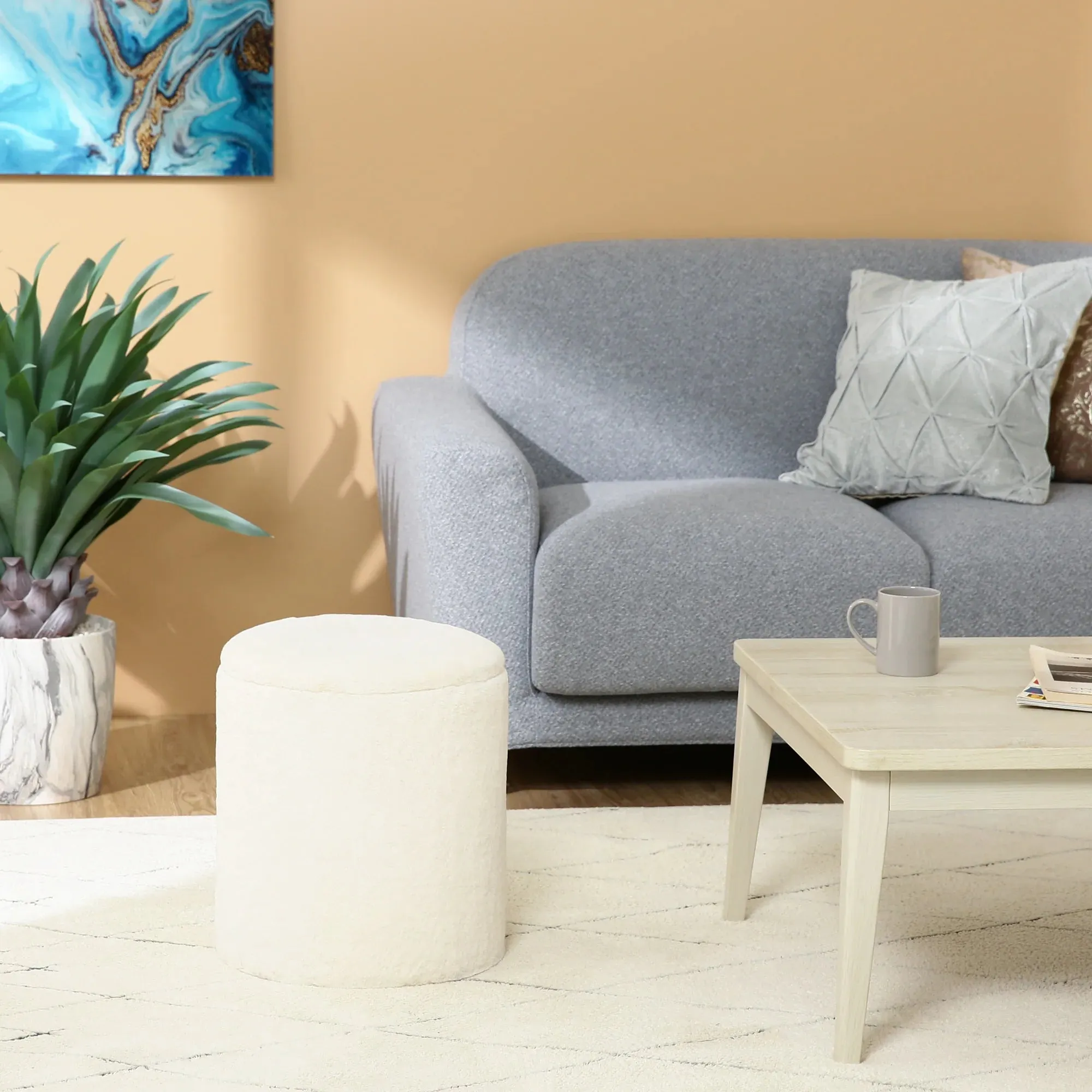 Chantilly Stool Gray (W350 × D350 × H410)