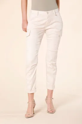 Chile City pantalone cargo donna in raso stretch curvy