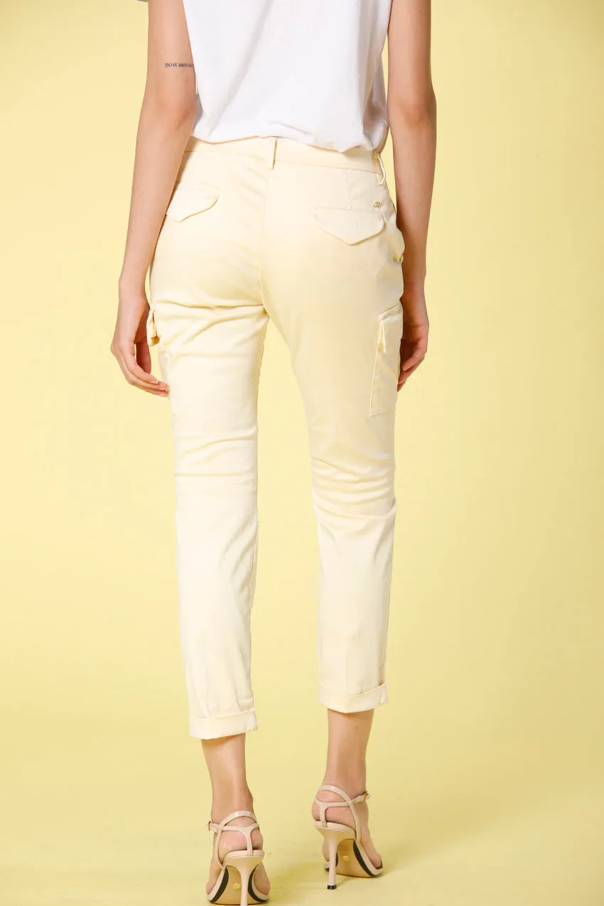 Chile City pantalone cargo donna in raso stretch curvy