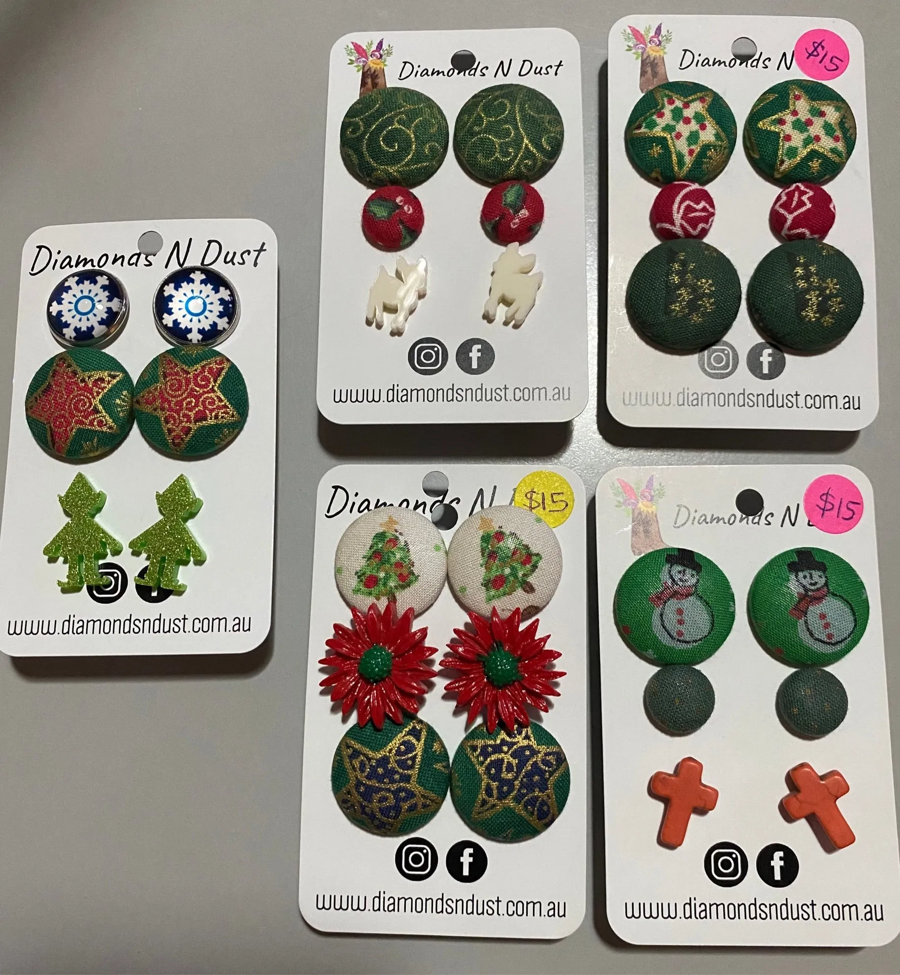 Christmas Studs Packs (5 styles)